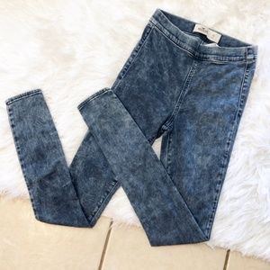 HOLLISTER Stone Wash Leggings Jeggings Blue XS